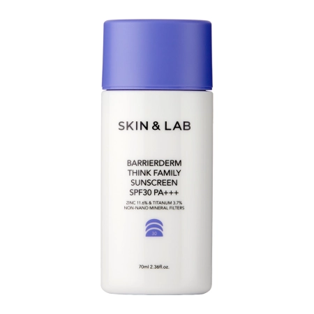 Skin&Lab - Barrierderm Think Family Sunscreen - Gesichts- und Körpercreme mit physikalischen Filtern