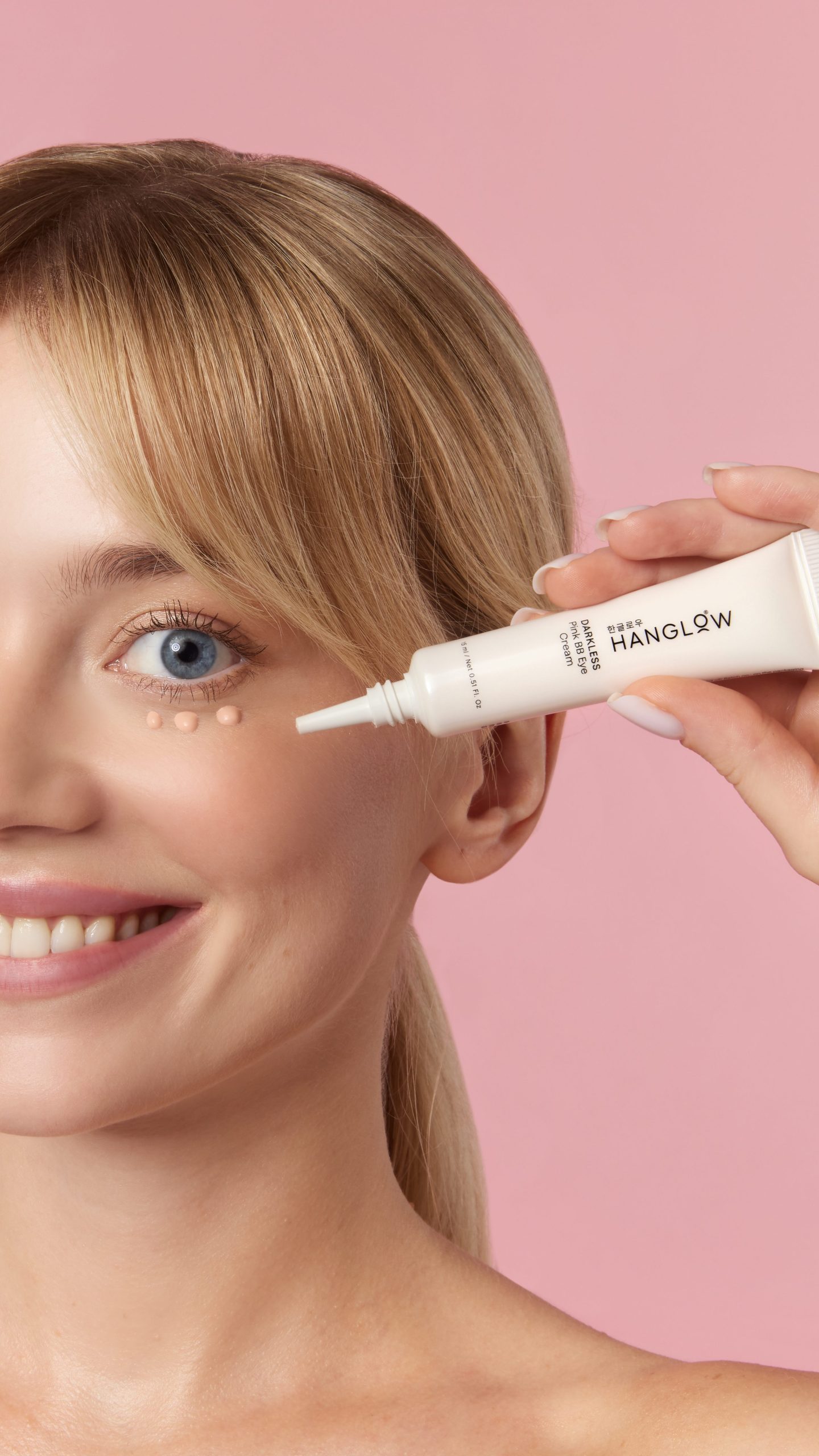 HanGlow - Darkless - Pink BB Eye Cream - Creme - Abdeckstift für die Unteraugenpartie