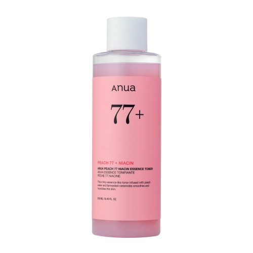 Anua - Peach 77% Niacin Essence Toner - Feuchtigkeitsspendende Gesichtswasser-Essenz mit 77% Pfirsich-Extrakt - 250ml
