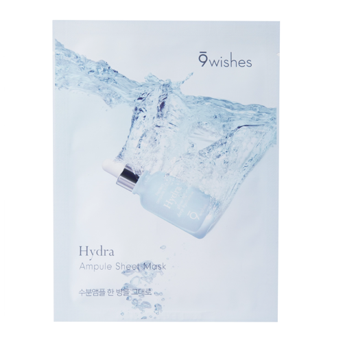 9Wishes - Hydra Ampule Sheet Mask - Feuchtigkeitsspendende Gesichtsmaske - 1pc/25ml