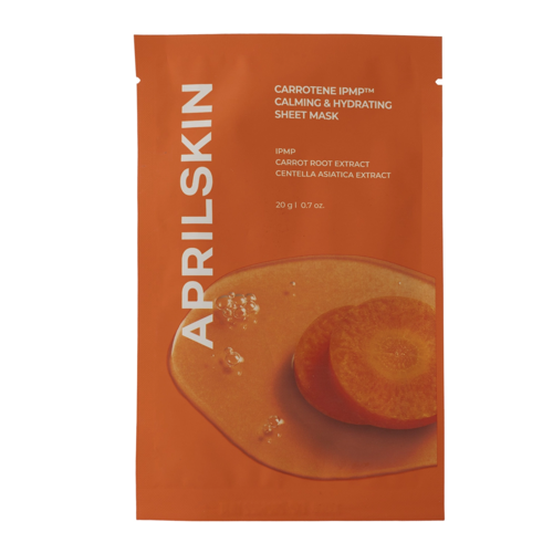 Aprilskin - Carrotene IPMP Calming & Hydrating Sheet Mask - Lindernde Gesichtsmaske - 1pc/20g