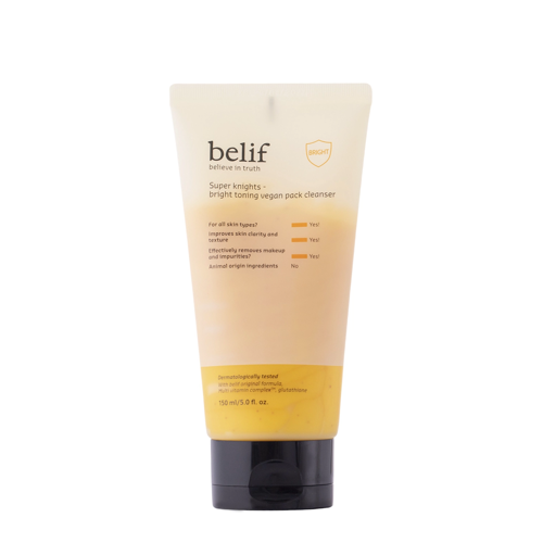 Belif - Super Knights Bright Toning Vegan Pack Cleanser - Aufhellender Gesichtsreinigungsschaum  - 150ml