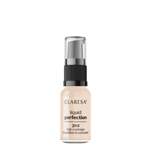 Claresa - Liquid Perfection 2in1 - Abdeckstift und Foundation 2in1 - 101.5 Vanilla - 18g