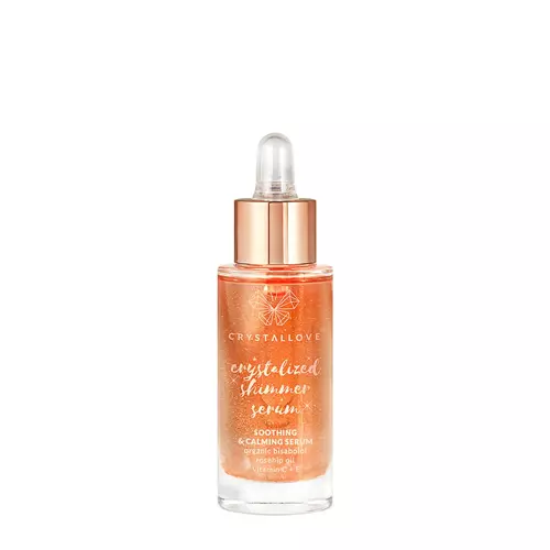 Crystallove - Rose Quartz Shimmer Serum - Gesichtsserum mit Rosenquarz und Bisabolol - 30ml