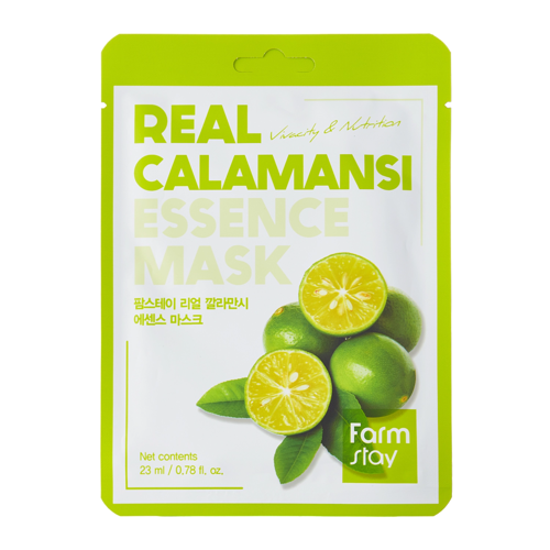 Farmstay - Real Calamansi Essence Mask - Stärkende Tuchmaske mit Calamansi-Frucht-Extrakt - 23ml/1pcs