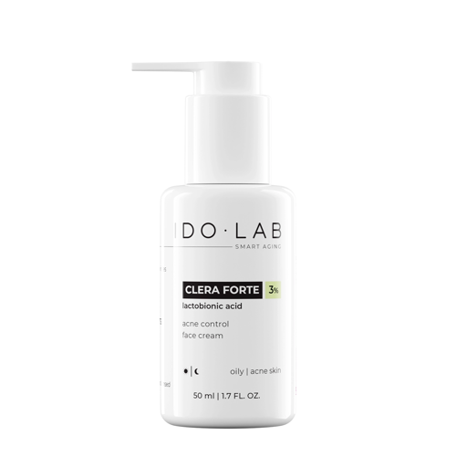 Ido Lab - Clera Forte - Reparierende Creme für fettige und zu Akne neigende Haut - 50ml