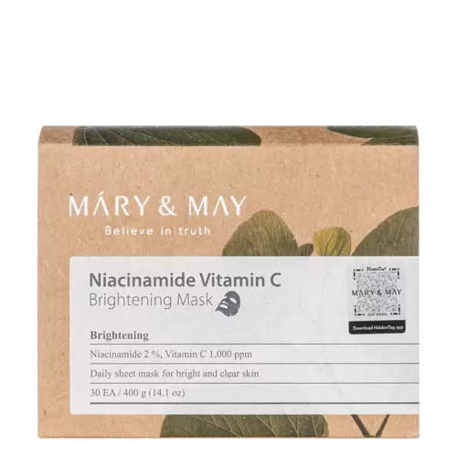 Mary&May - Niacinamide Vitamin C Brightening Mask - Set mit aufhellenden Gesichtsmasken - 30Stk.