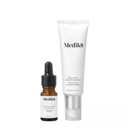 Medik8 - Balance Moisturiser with Glycolic Acid - Probiotische mattierende Creme mit AHA-Säuren - 50+10ml