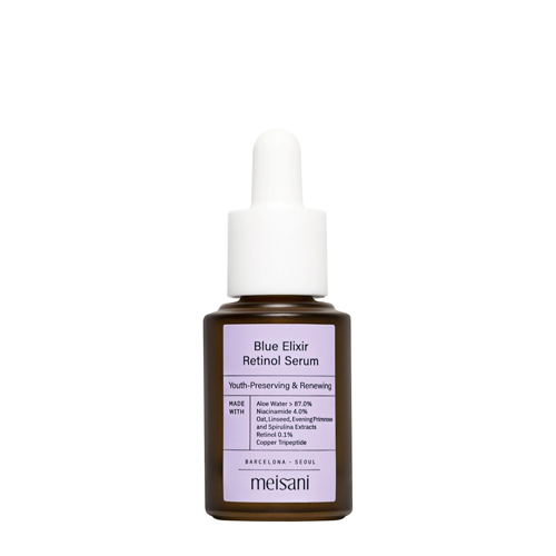 Meisani - Blaues Elixier Retinol Serum - Gesichtsserum mit Retinol - 15ml