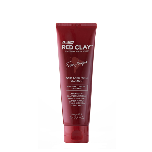 Missha - Amazon Red Clay™ Pore Pack Foam Cleanser - Reinigender Gesichtsreinigungsschaum - 120ml