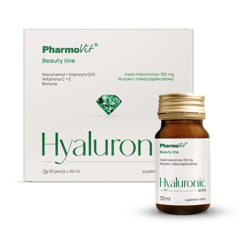 Pharmovit - Hyaluronic Drink Beauty Line - Flüssige Hyaluronsäure zum Trinken - 30pcs x 30ml