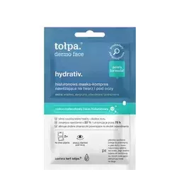 Tolpa - Dermo Face Hydrativ - Hyaluronmaske - Kompresse für Gesicht und Augenpartie - 2x6ml