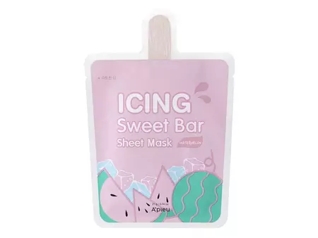  A'pieu - Icing Sweet Bar Sheet Mask Watermelon - Gesichtsmaske mit Wassermelonenextrakt - 21ml