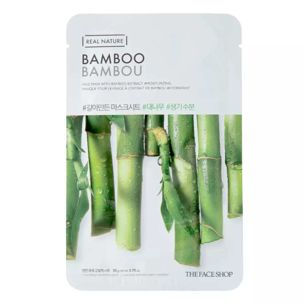  The Face Shop - Real Nature Mask Bamboo - Bambus-Extrakt Tuchmaske - 20g