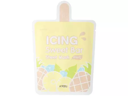 A'Pieu - Icing Sweet Bar Sheet Mask - Nährende und lindernde Tuchmaske - Ananas - 21g