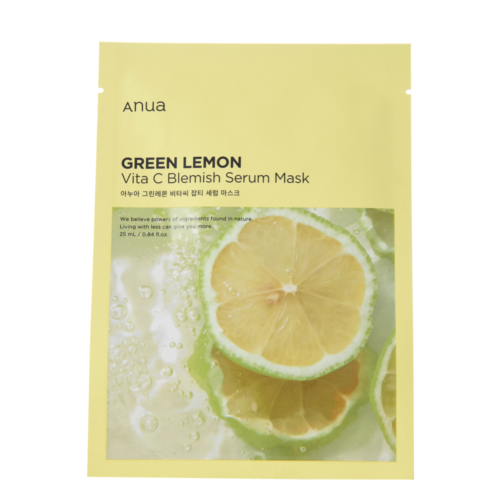 Anua - Green Lemon Vita C Blemish Serum Mask - Aufhellende Gesichtsmaske - 1stk./25ml