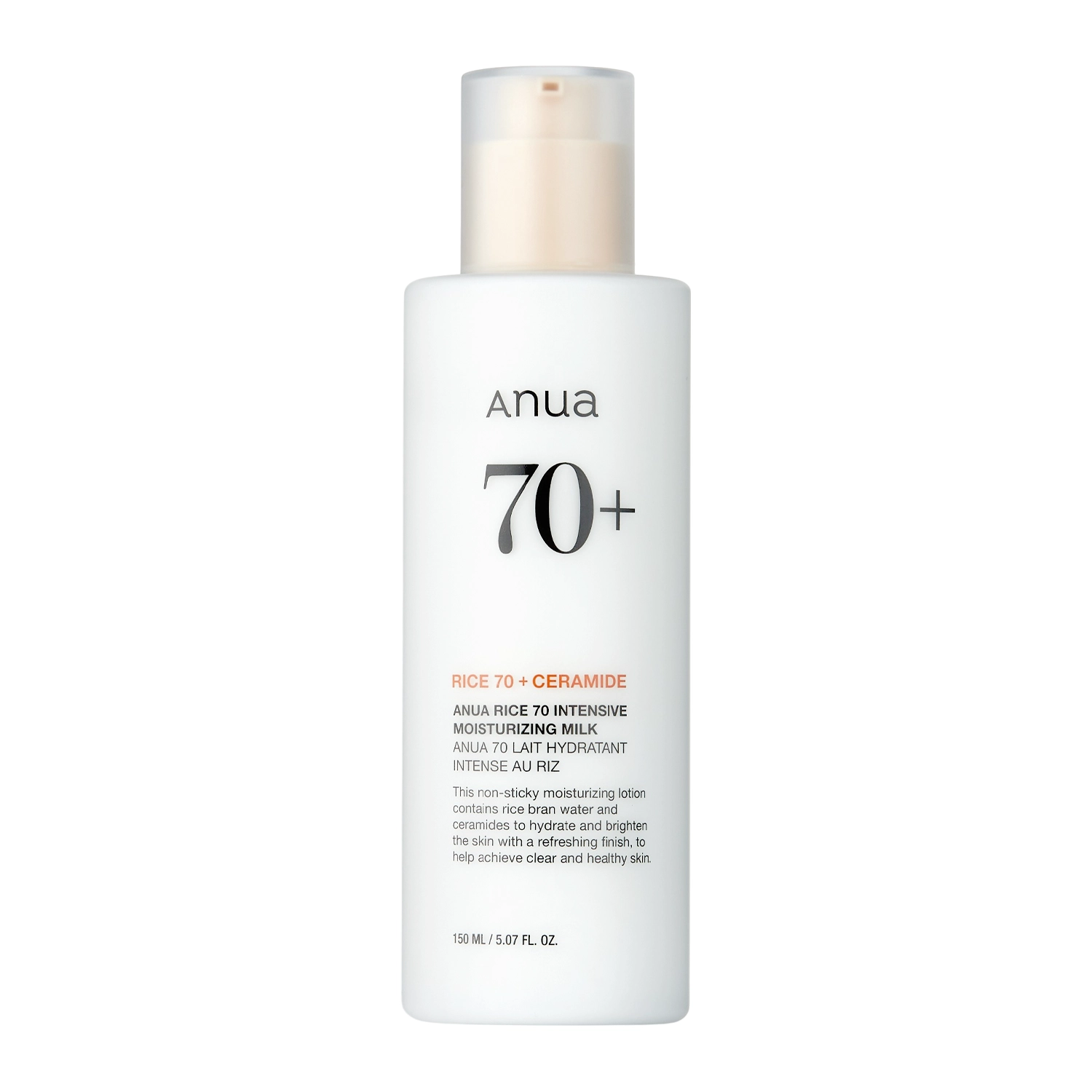 Anua - Rice 70 Intensive Moisturizing Milk - Intensiv feuchtigkeitsspendende Gesichtslotion - 150ml