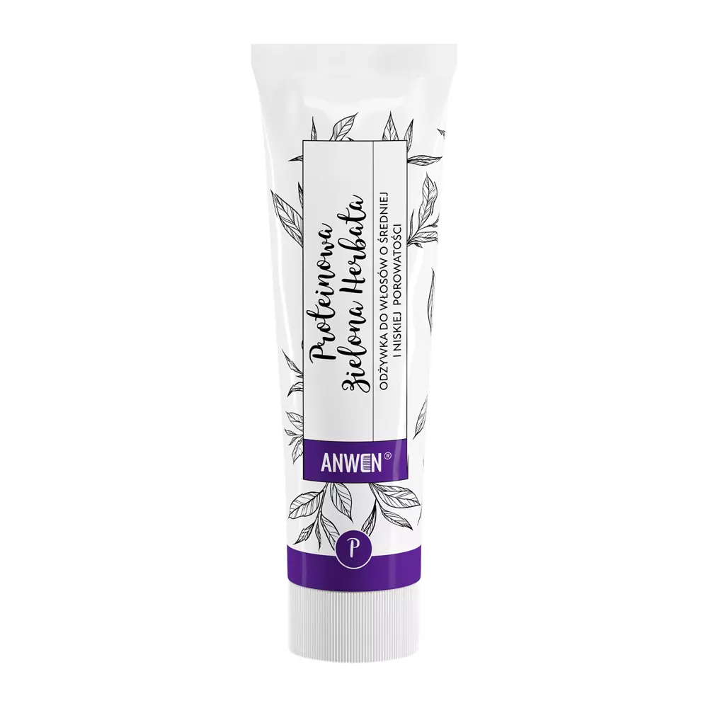 Anwen - Protein Grüner Tee - Veganer Conditioner für mittelporöses Haar - Aluminiumtube - 100ml