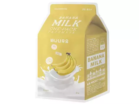 A'pieu - Milk One Pack Mask - Banana - Nährende Tuchmaske - 21g