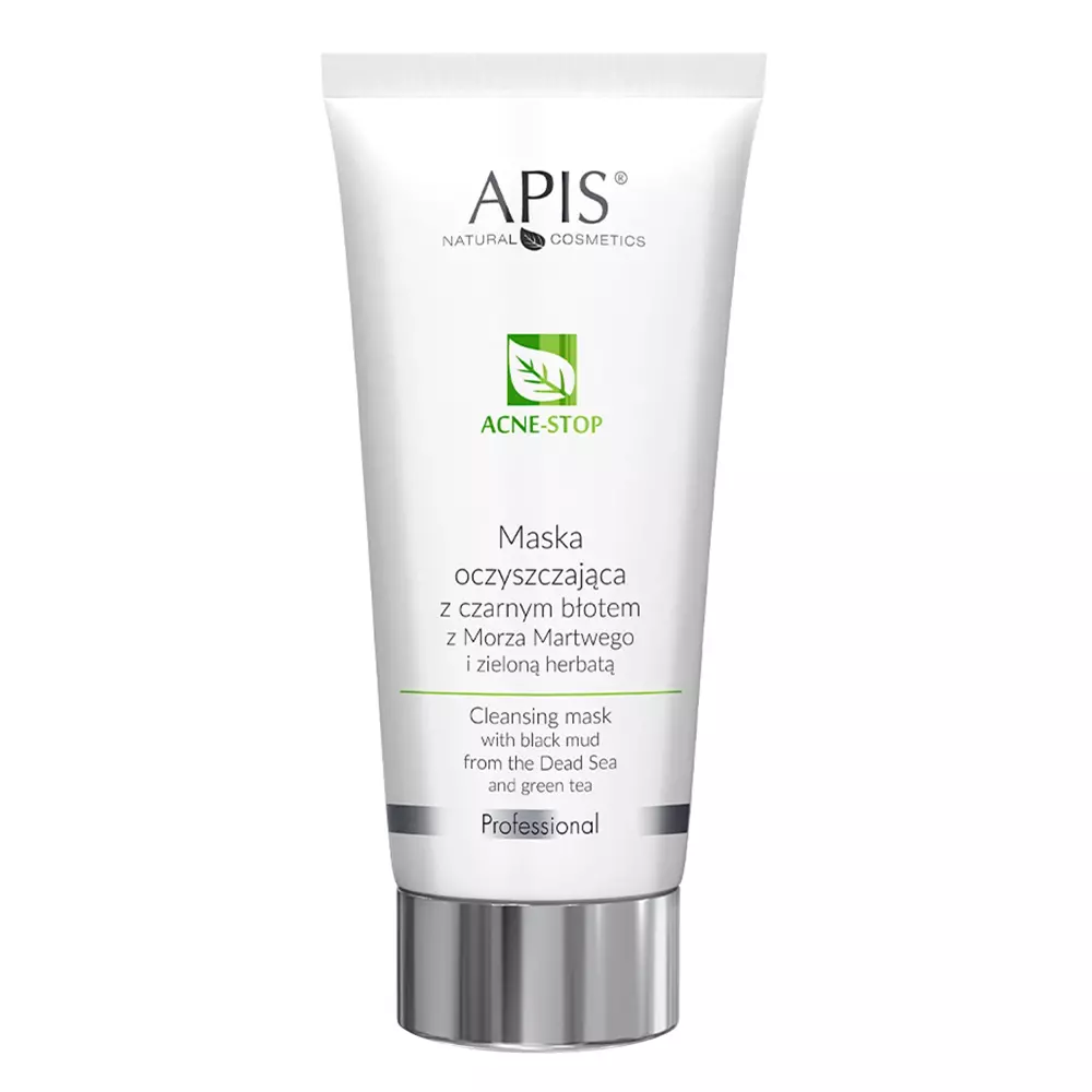 Apis - Professional - Acne-Stop - Cleansing Mask with Black Mud from the Dead Sea and Green Tea - Reinigungsmaske mit Schwarzem Schlamm aus dem Toten Meer und Grünem Tee - 200ml