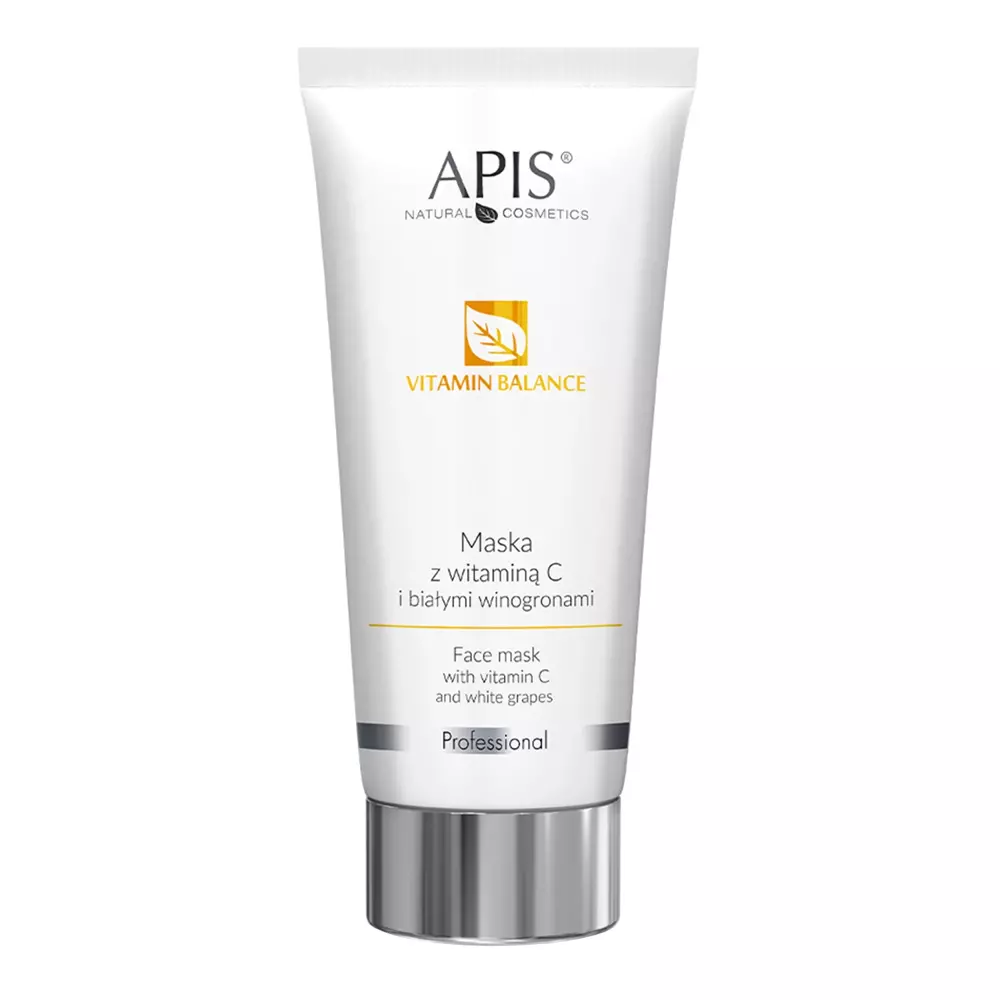 Apis - Professional - Vitamin Balance - Face Mask with Vitamin C and White Grapes - Cremige Maske mit Vitamin C und weißen Trauben - 200ml