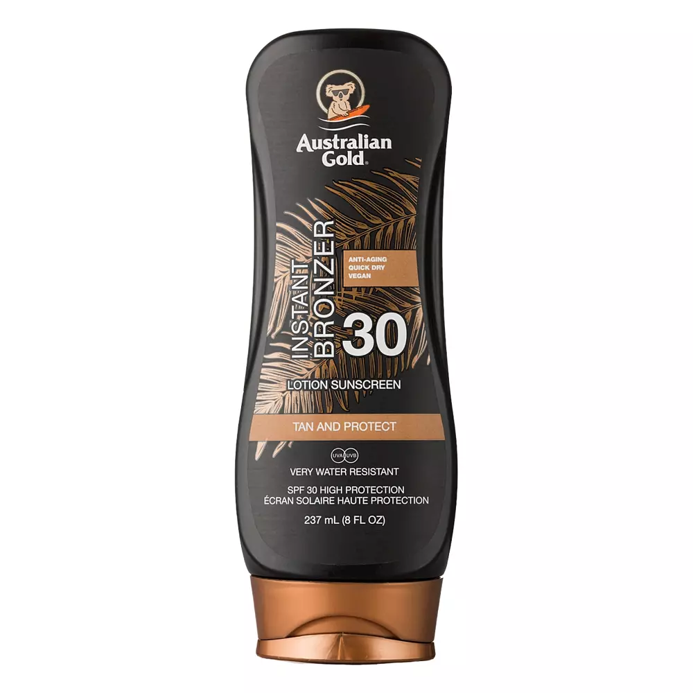 Australian Gold - Lotion with Bronzer SPF30 - Sonnencrememit natürlichem Bronzer LSF30 - 237 ml