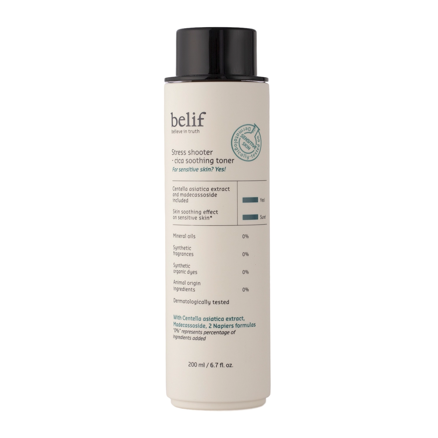 Belif - Stress Shooter Cica Soothing Toner - Linderndes Gesichtswasser mit Centella Asiatica - 200ml