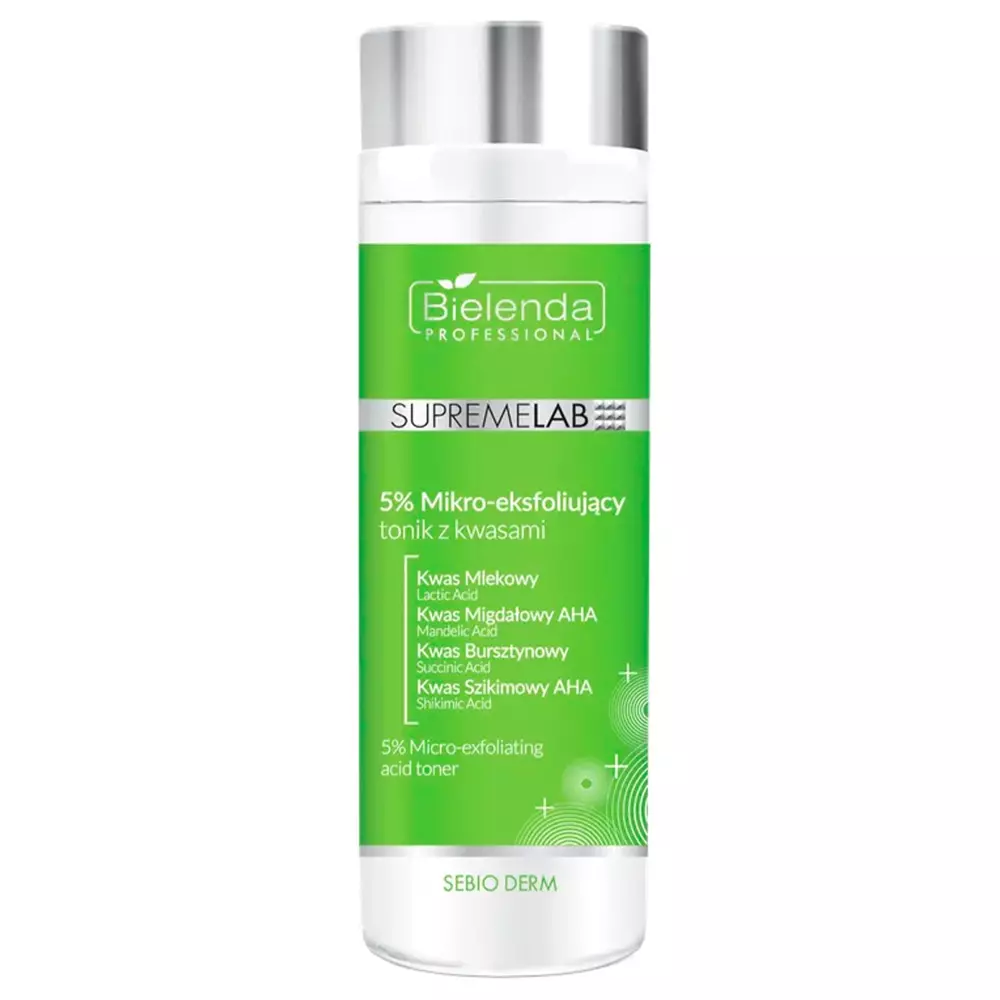 Bielenda Professional - Supremelab - Sebio Derm - 5% Mikro-Peeling Tonic mit Säuren - 200ml