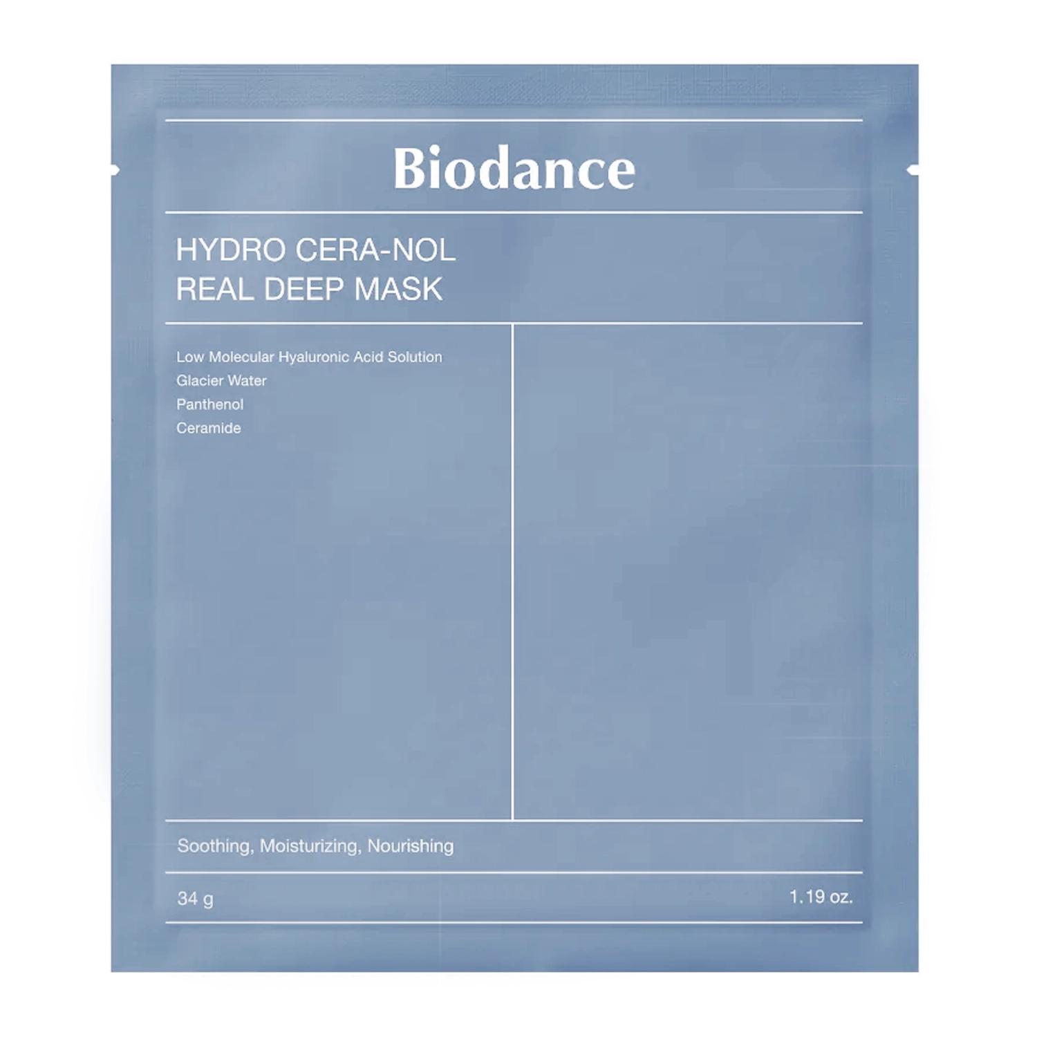 Biodance - Hydro Cera-nol Real Deep Mask - Feuchtigkeitsspendende Kollagen-Gesichtsmaske - 1Stk/34g