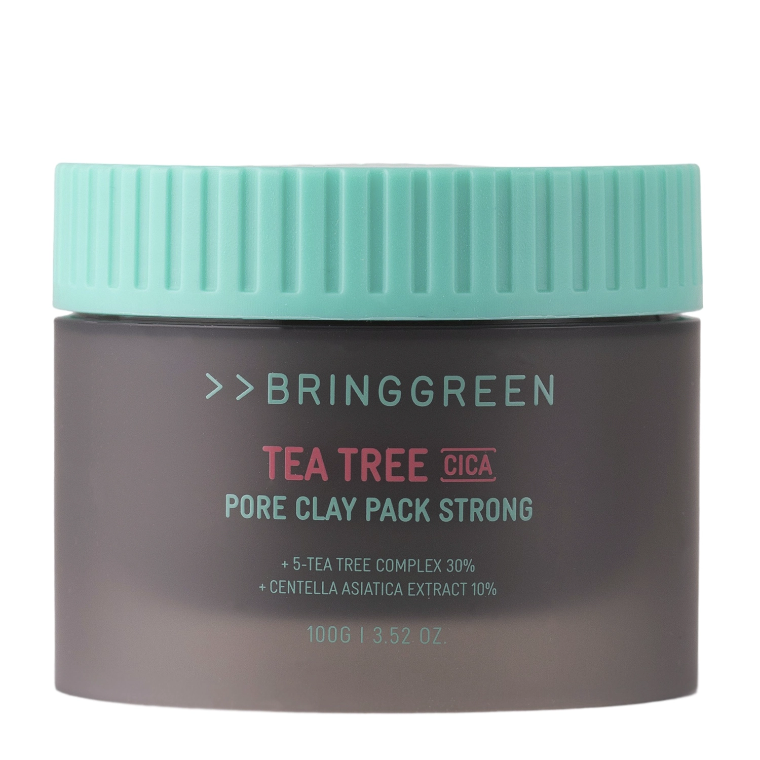 Bring Green - Tea Tree Cica Pore Clay Pack Strong - Stark reinigende Tonerde Gesichtsmaske - 100g