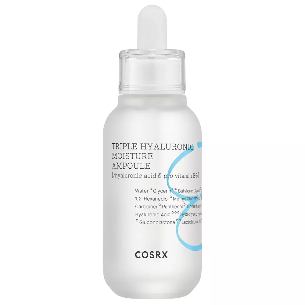 COSRX - Hydrium Triple Hyaluronic Ampoule - Feuchtigkeitsspendende Gesichtsampulle mit Hyaluronsäure - 40ml