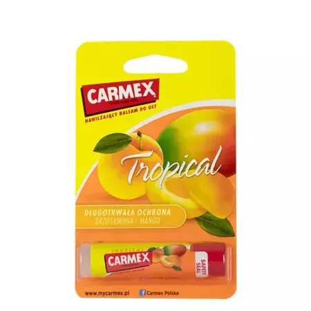 Carmex - Moisturizing Lip Balm - Feuchtigkeitsspendender Lippenbalsam-Stift - Tropical - 4.25g