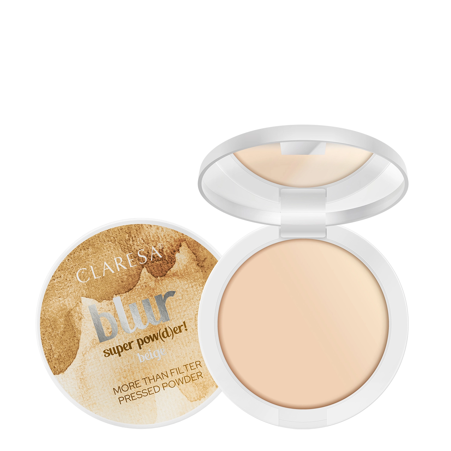 Claresa - Blur Beige Super Pow(d)er! - Gepresster Puder für optisch glattere Haut - 10g