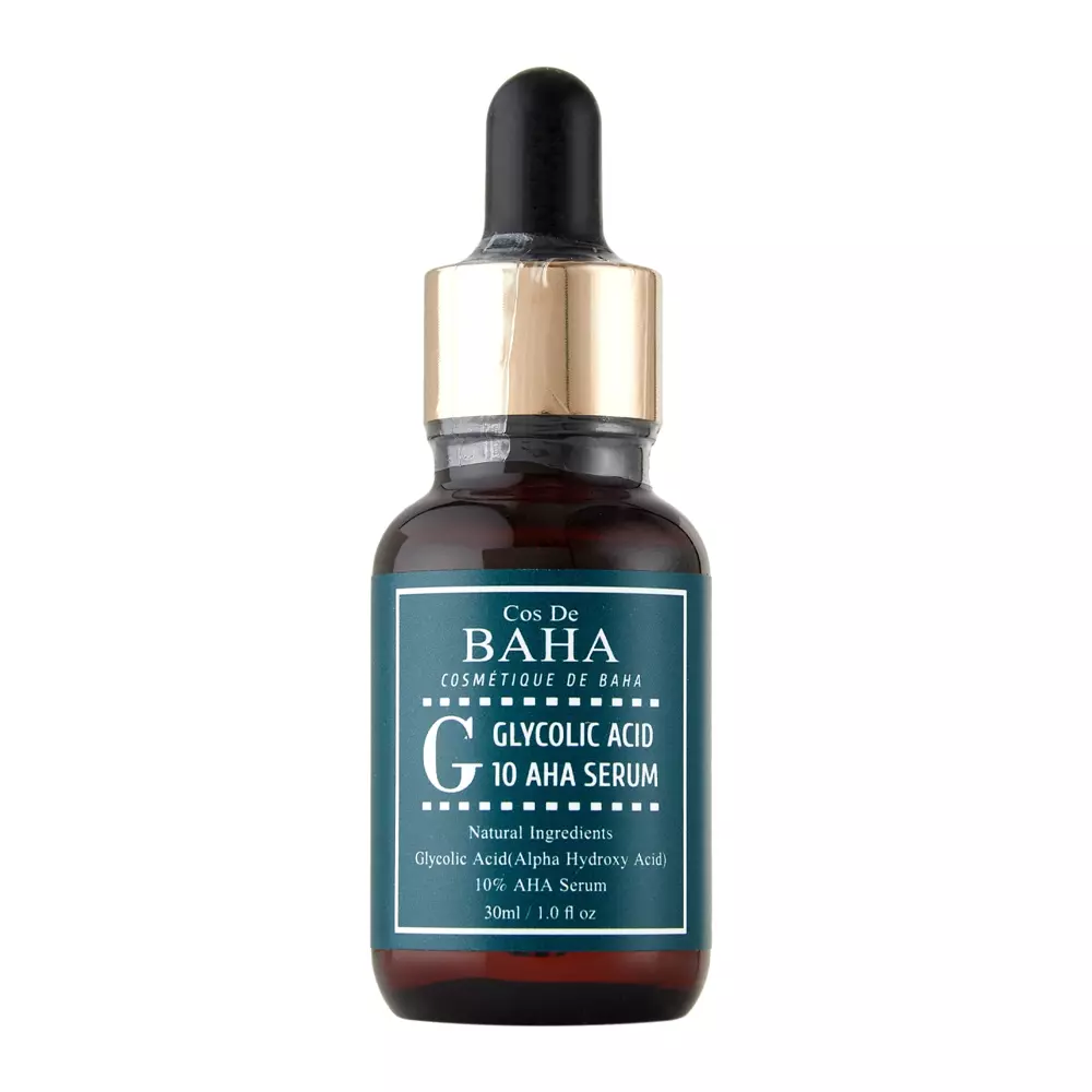 Cos De BAHA - G Glycolic Acid 10 AHA Serum - Peeling-Gesichtsserum mit Glykolsäure - 30ml