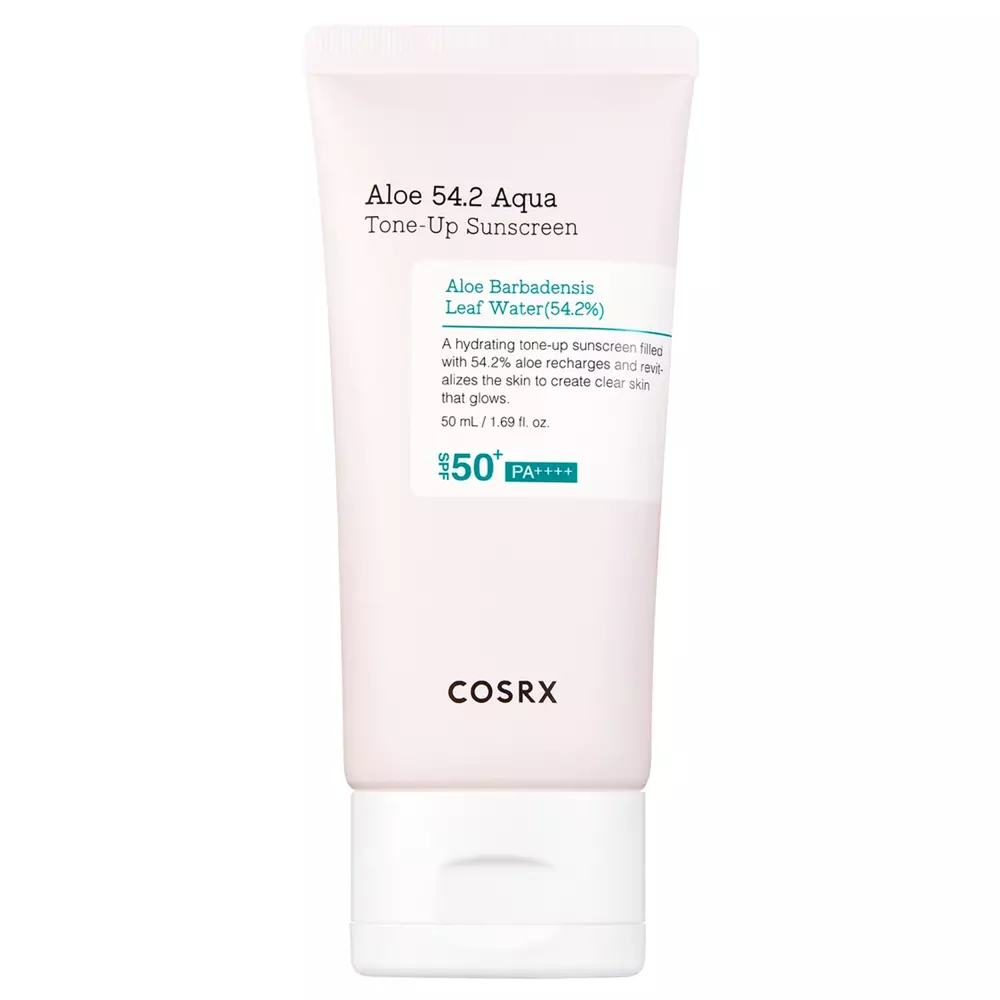 Cosrx - Aloe 54.2 Aqua Tone-Up Sunscreen SPF50+/PA++++ - Feuchtigkeitsspendende Sonnenschutzcreme - 50ml 