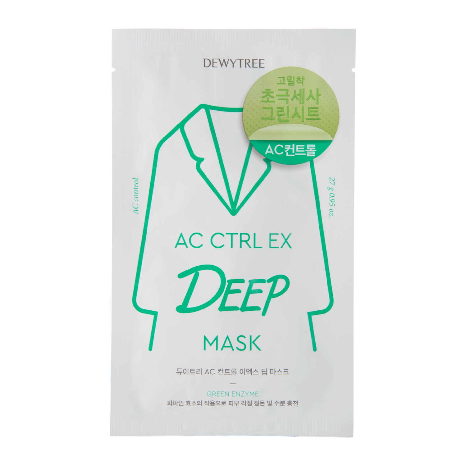 Dewytree - AC Ctrl Deep Mask - Reinigende Tuchmaske - 1stk/27g