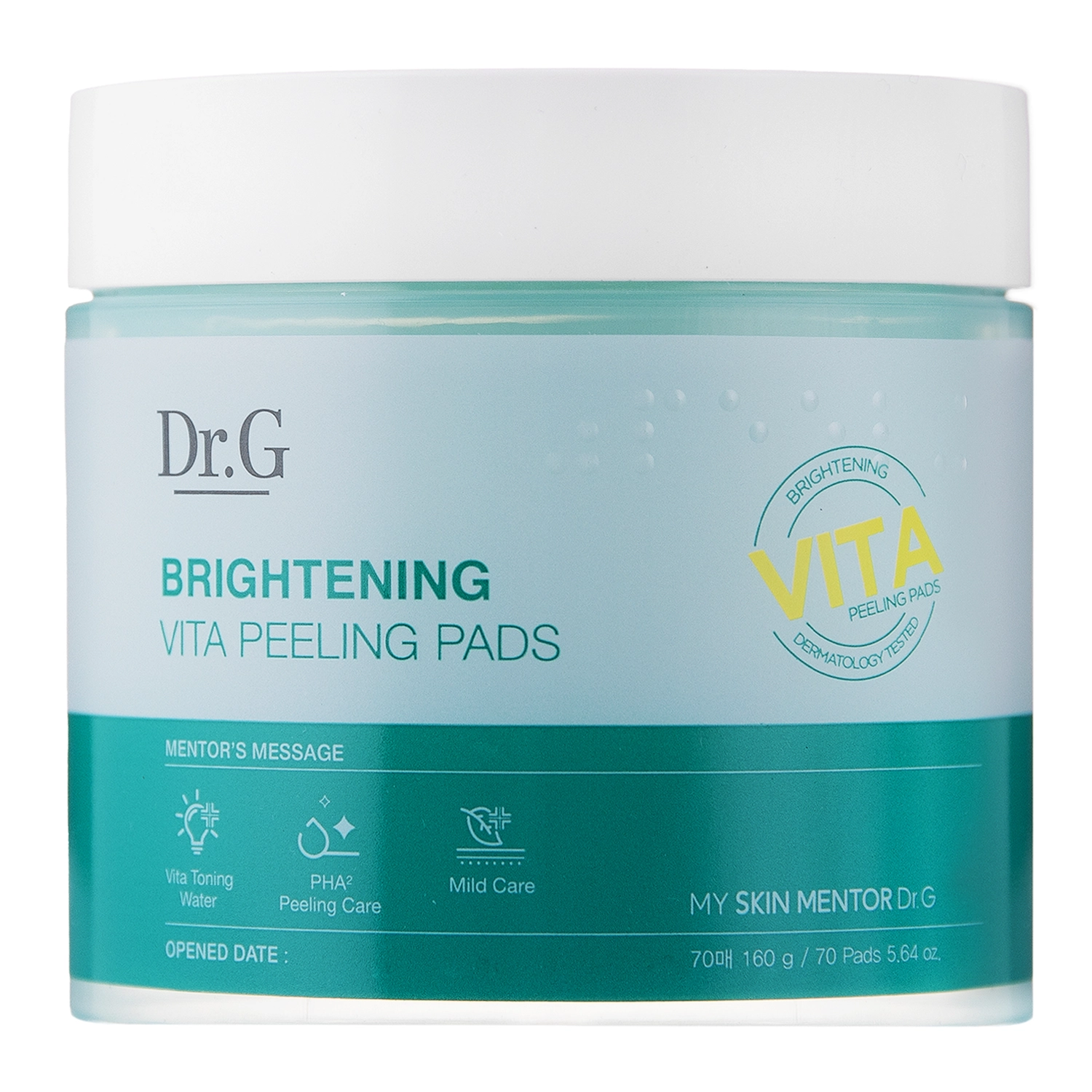 Dr.G - Brightening Vita Peeling Pads - Aufhellende Peeling-Pads für das Gesicht -160g/70pcs.