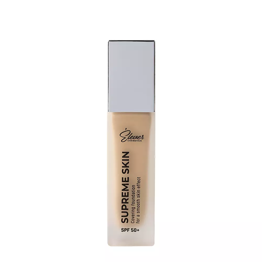 Elever Cosmetics - Supreme Skin SPF50+ - Leichte Foundation mit Filter - Sand - 30ml  