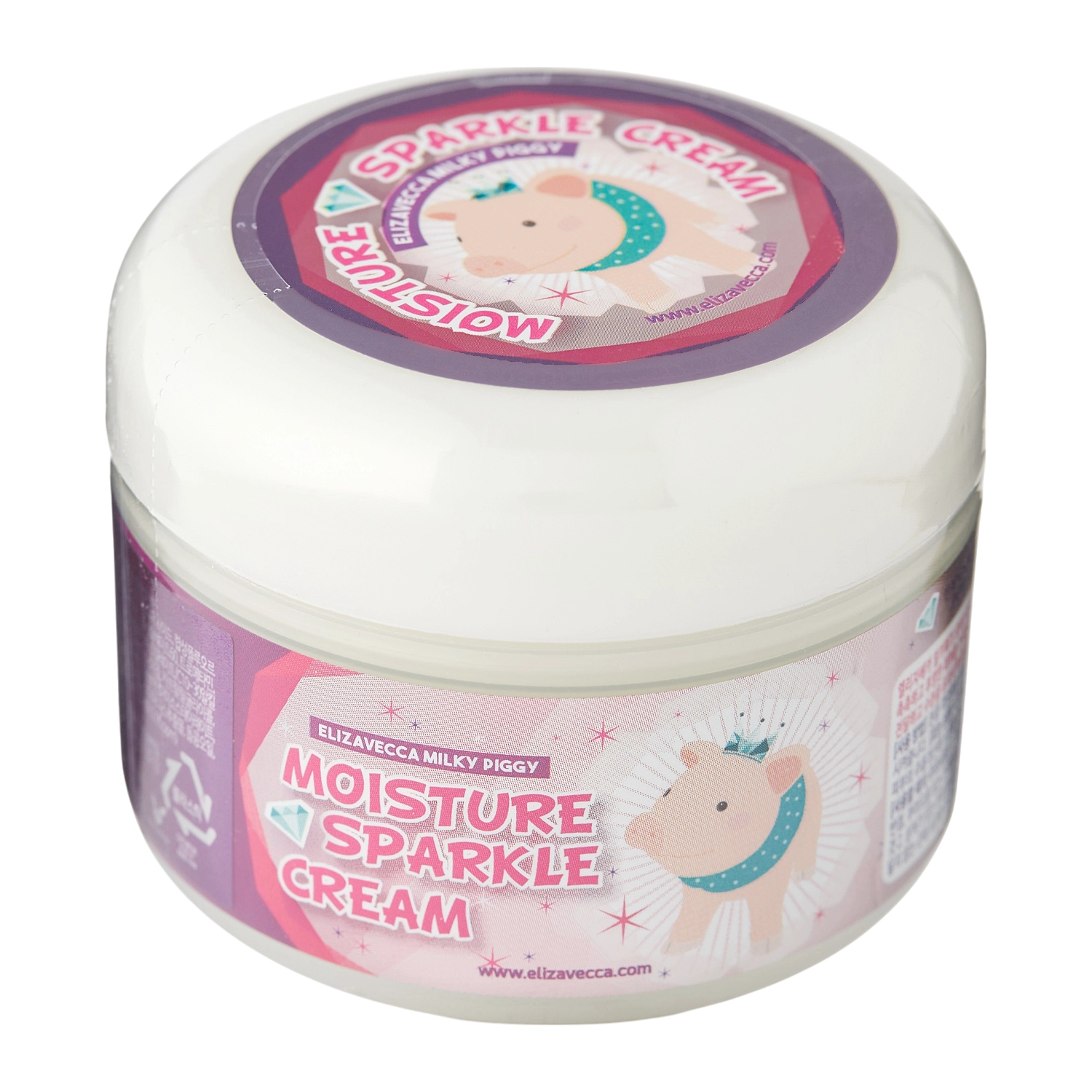 Elizavecca - Milky Piggy Moisture Sparkle Cream - Feuchtigkeitsspendende Gesichtscreme - 100g