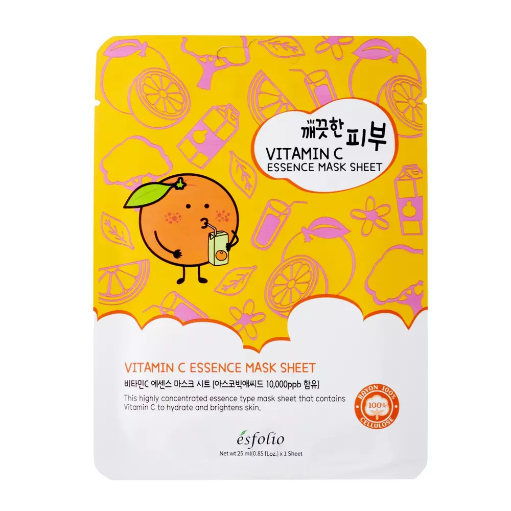 Esfolio - Pure Skin Vitamin C Essence Mask Sheet - Tuchmaske - 25ml