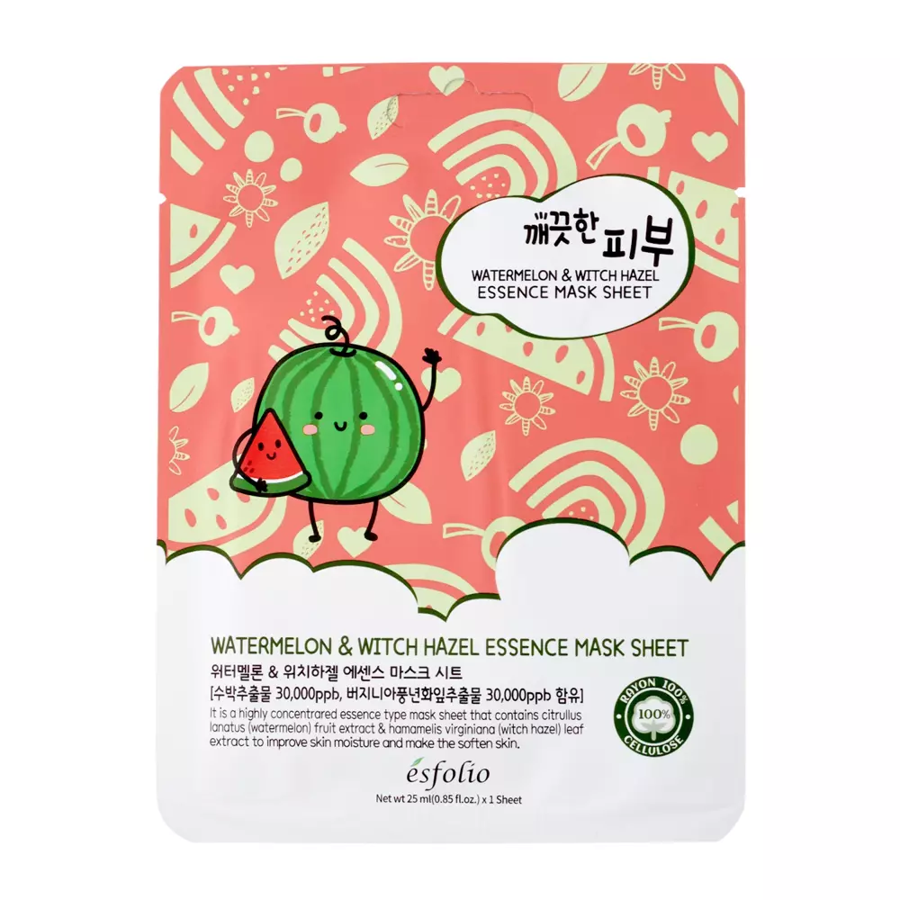 Esfolio - Pure Skin Wassermelone & Hamamelis Essenz  Mask Sheet - Tuchmaske - 25ml