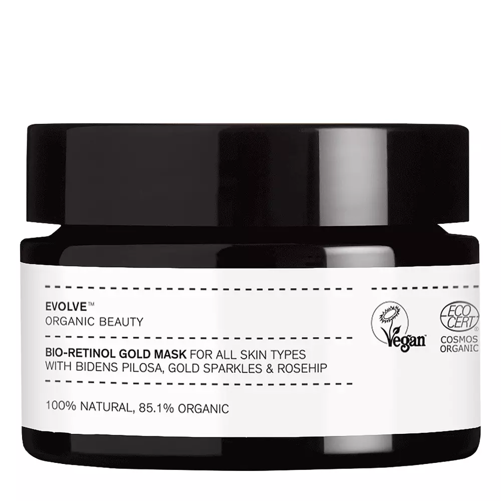 Evolve Organic Beauty - Bio-Retinol Gold Mask - Goldene Gesichtsmaske mit Bio-Retinol - 30ml