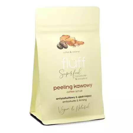 Fluff - Superfood - Coffee Scrub - Kaffee-Trockenpeeling - Karamell - 100g