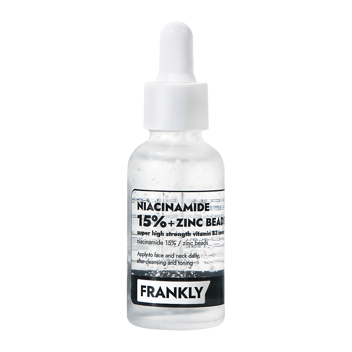 Frankly - Niacinamide 15% Zinc Beads Serum - Serum für Unvollkommenheiten mit Niacinamide 15% und Zink - 30ml