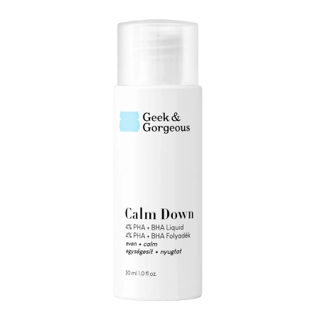 Geek & Gorgeous - Calm Down - Sanftes Peeling für empfindliche Haut mit PHA- und BHA-Säuren - 30ml