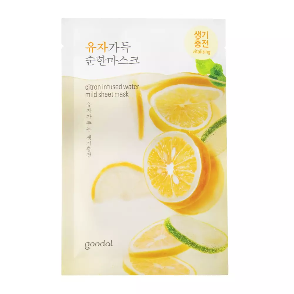 Goodal - Citron Infused Water Mild Sheet Mask - Lindernde Tuchmaske - 23ml