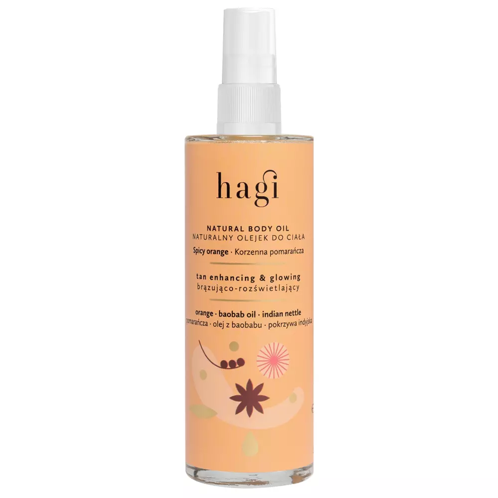 Hagi -Aufhellendes, bräunungsverlängerndes Körperöl - Würzige Orange -100ml