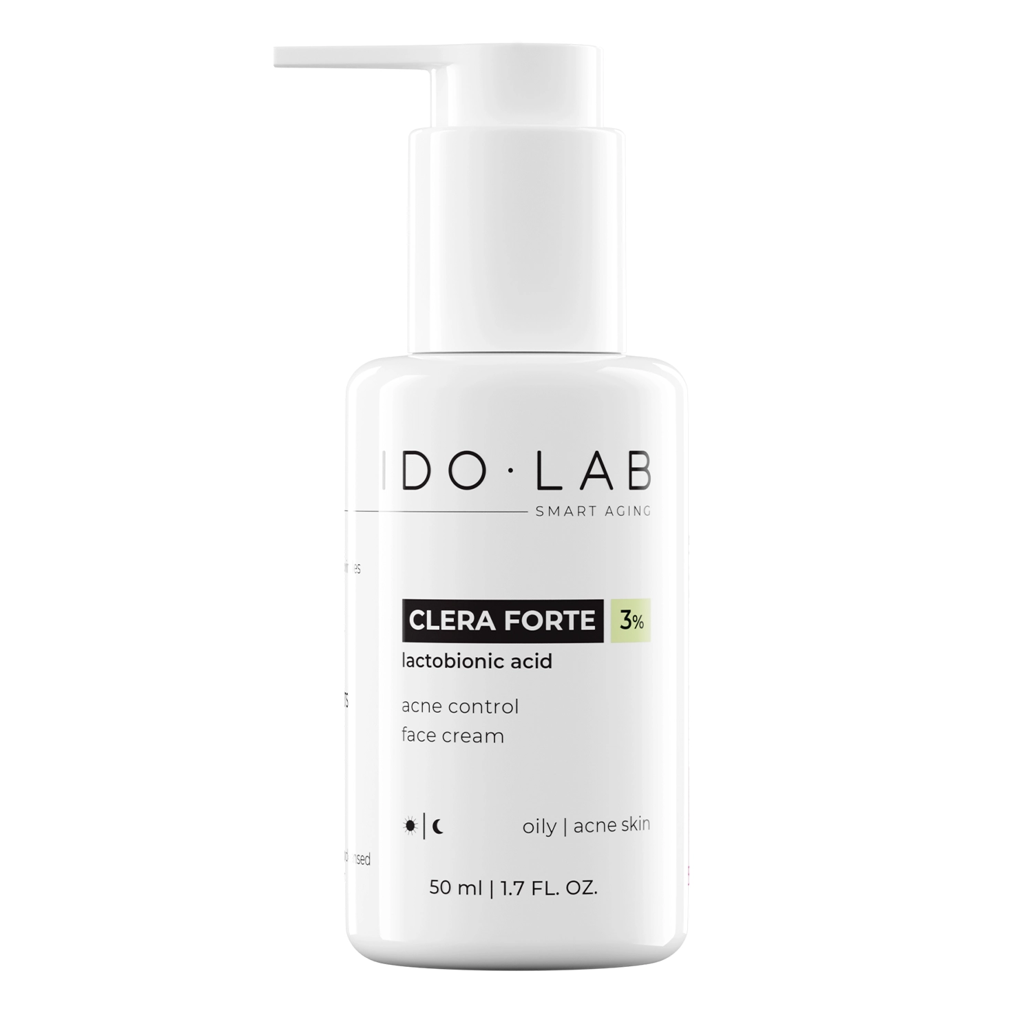 Ido Lab - Clera Forte - Reparierende Creme für fettige und zu Akne neigende Haut - 50ml