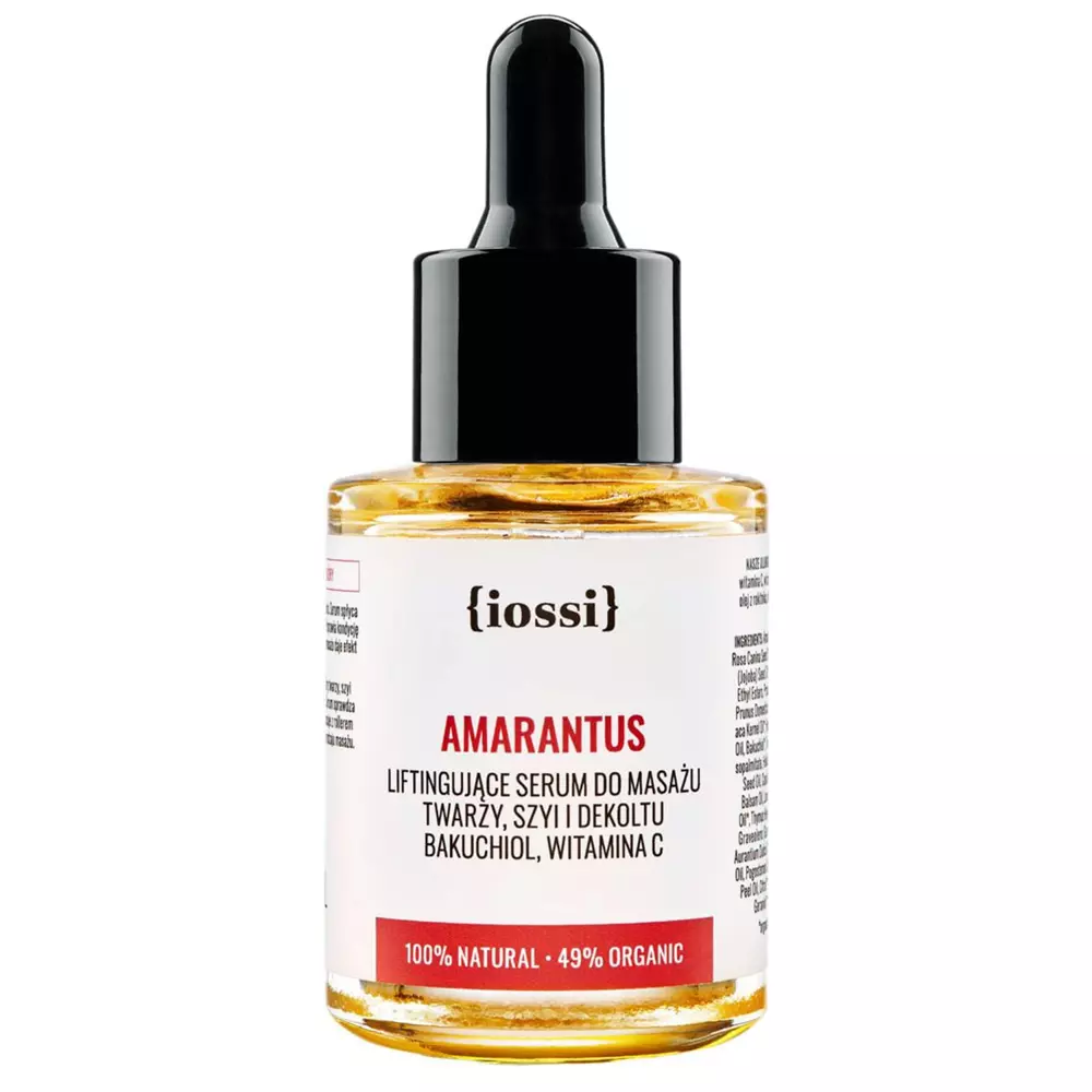 Iossi - Amaranthus - Straffendes Serum für die Massage von Gesicht, Hals und Dekolleté mit Bacchiol, Vitamin C - 30ml