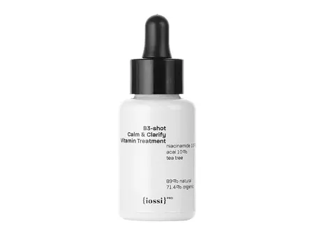 Iossi - B3-shot Calm & Clarify Vitamin Treatment - Glättendes, intensiv feuchtigkeitsspendendes, wässriges Serum mit Niacinamid in 10% Konzentration für Problemhaut - 30ml